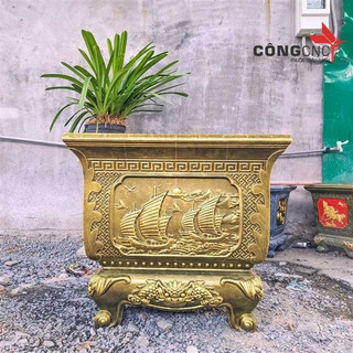 [Khuôn chậu xi măng] Khuôn đúc chậu vuông 70