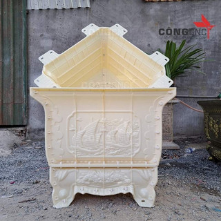 [Khuôn chậu xi măng] Khuôn đúc chậu vuông 70