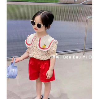 Set áo kèm quần thô đũi bé gái