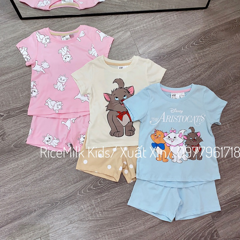 Bộ cộc hè cotton hm nhiều hình