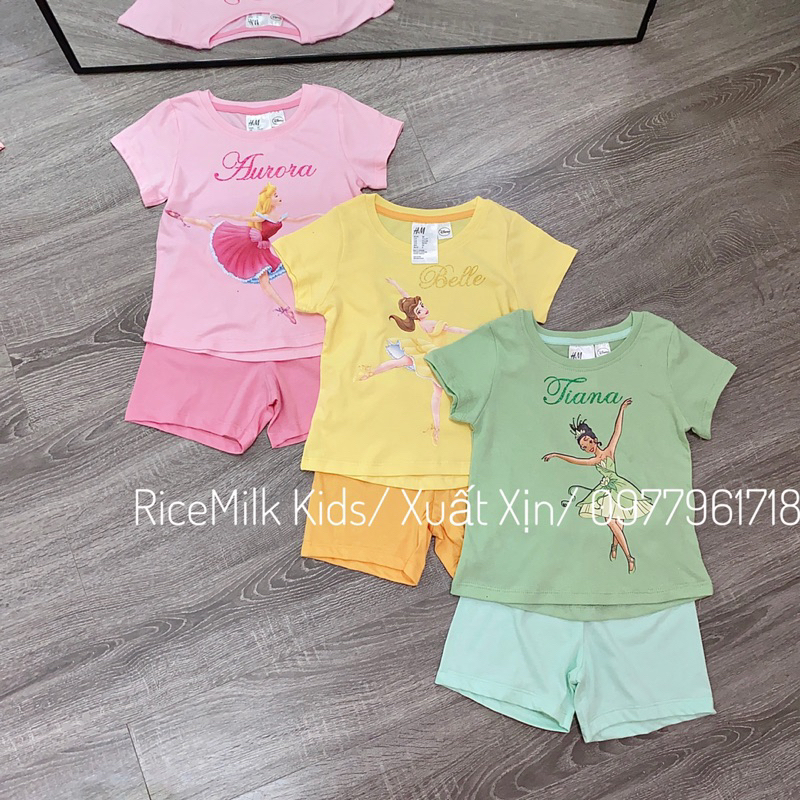 Bộ cộc hè cotton hm nhiều hình