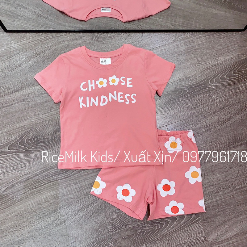 Bộ cộc hè cotton hm nhiều hình