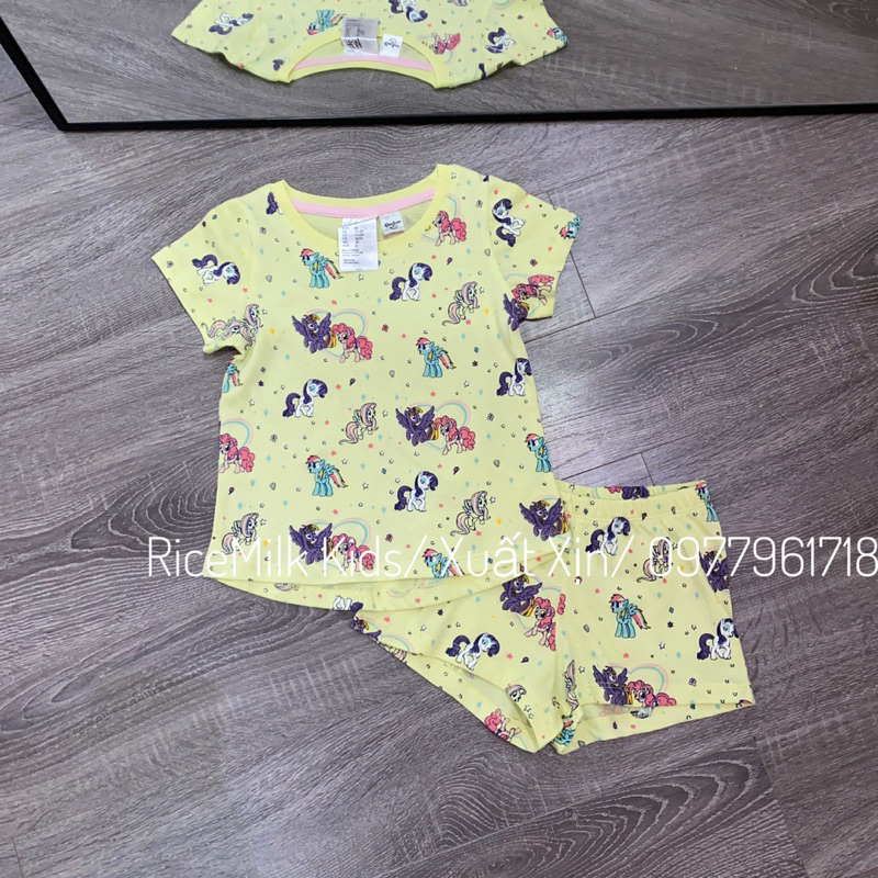 Bộ cộc hè cotton hm nhiều hình