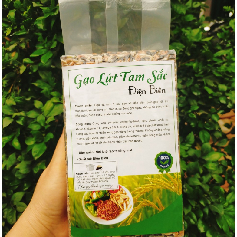 Gạo Lứt Tam Sắc dẻo ăn kiêng 1kg
