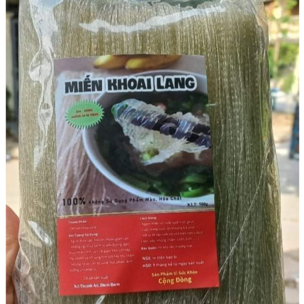 Miến khoai lang sợi rút siêu dai ngon - hỗ trợ giảm cân/healthy/tiểu đường/eatclean 500g