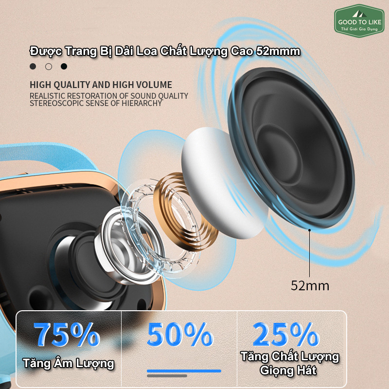 Loa Karaoke Bluetooth NR138 Kèm Micro Không Dây,Bass Cực Mạnh,Âm Thanh Vòm Tương Thích Điện Thoại,Tivi.Thiết Kế Hiện Đại