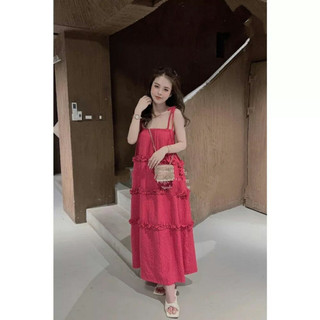 Váy bầu thiết kế thời trang hai dây