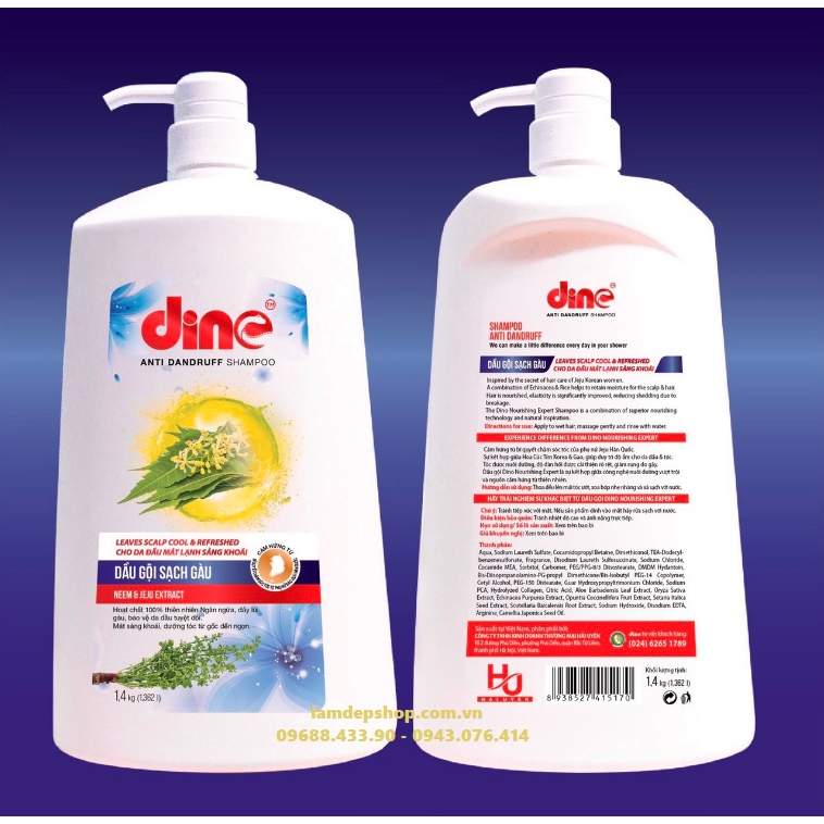 Dầu gội - Dino - Dầu gội khử gàu 2 in 1 (1400ml)