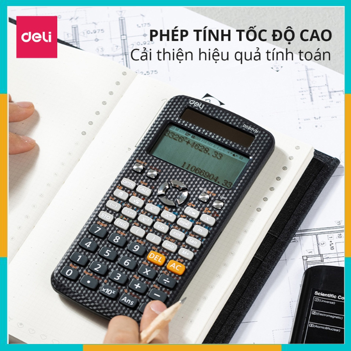 Máy tính kỹ thuật Deli - Xanh dương/Hồng- Phiên bản Sơn Tùng MTP - CD580VN