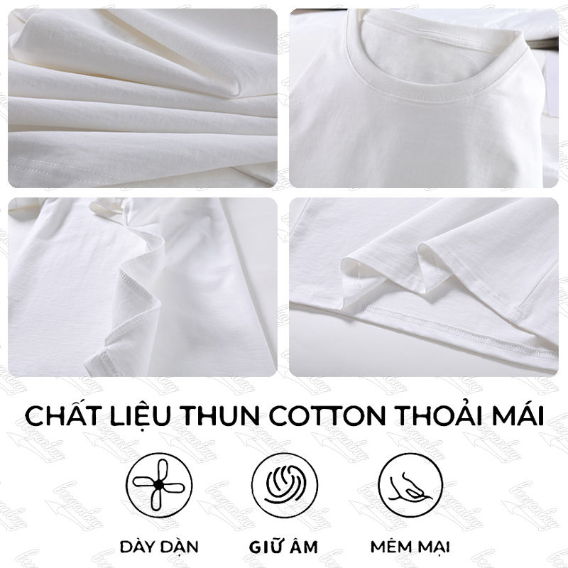 Áo thun tay ngắn nam trắng local brand BEEYANBUY áo phông basic T-shirt in hình unisex 100% cotton
