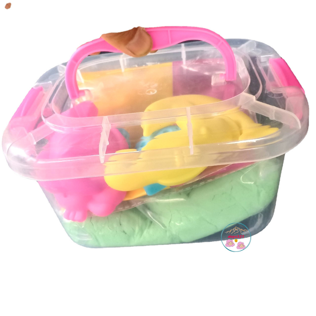 Hộp 1kg cát động lực 2 màu - Cát vi sinh không dính tay, không ra màu Smart Baby
