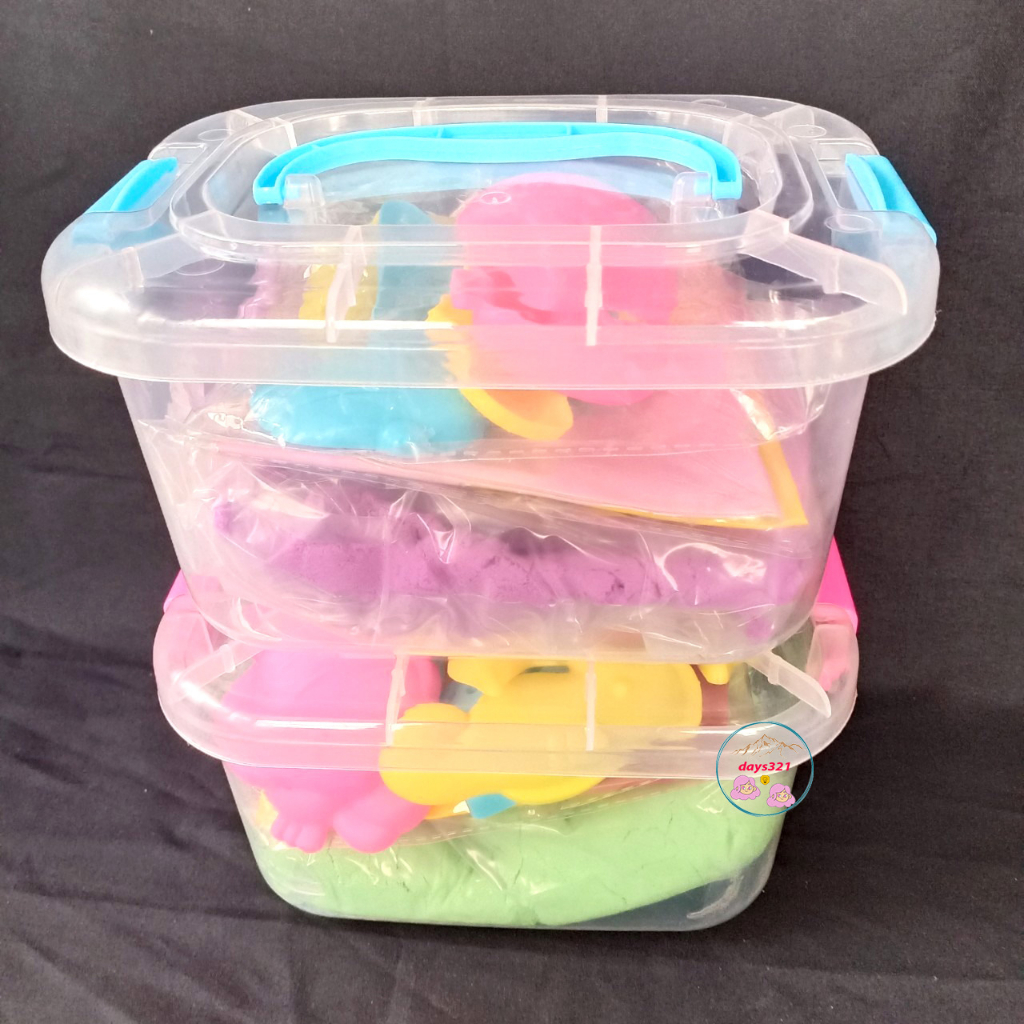 Hộp 1kg cát động lực 2 màu - Cát vi sinh không dính tay, không ra màu Smart Baby