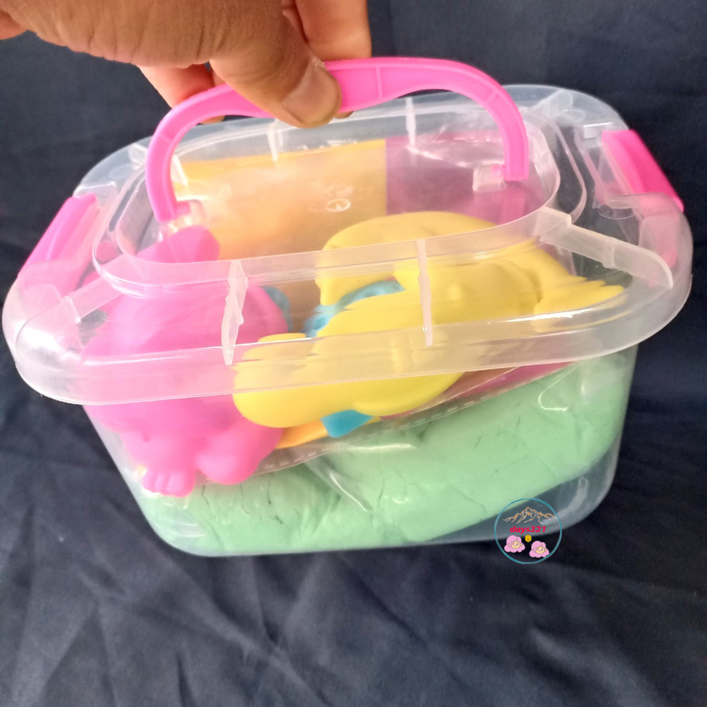 Hộp 1kg cát động lực 2 màu - Cát vi sinh không dính tay, không ra màu Smart Baby