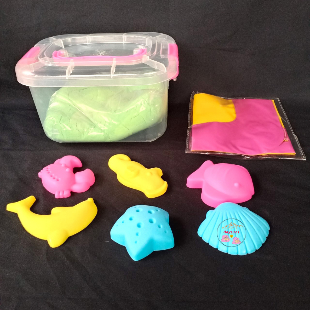 Hộp 1kg cát động lực 2 màu - Cát vi sinh không dính tay, không ra màu Smart Baby