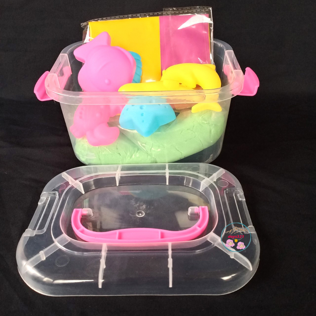 Hộp 1kg cát động lực 2 màu - Cát vi sinh không dính tay, không ra màu Smart Baby