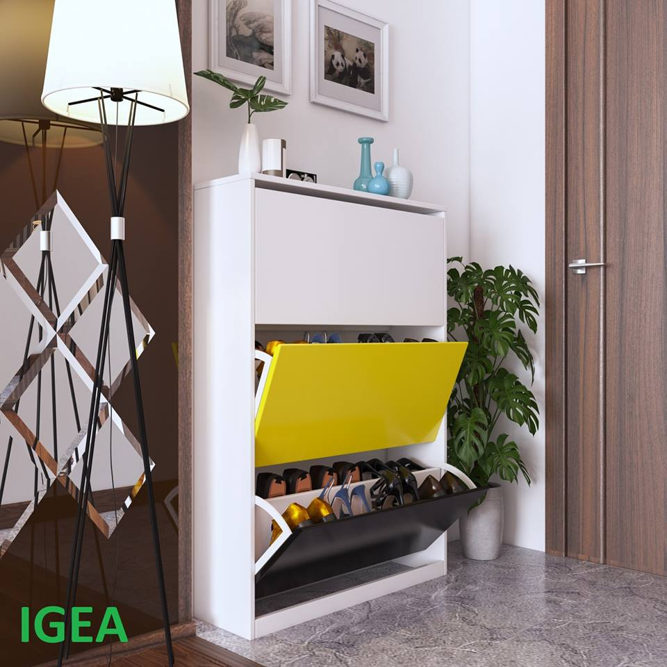 Tủ kệ giày thông minh cánh lật, tủ gỗ đa năng hiện đại tiết kiệm diện tích decor  phòng khách- GP20.4/GP20.5