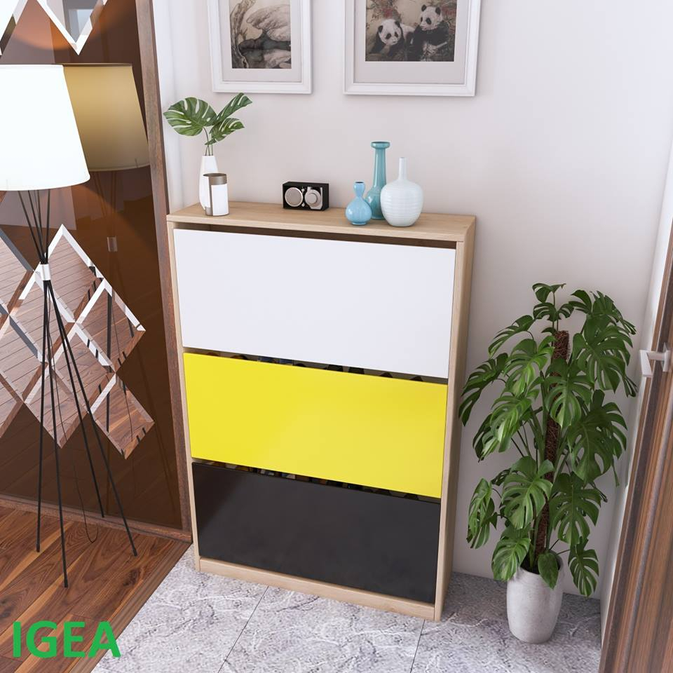 Tủ kệ gỗ để giày dép thông minh, tủ đa năng sức chứa lớn tháo lắp ráp phòng khách/ngủ- GP20.5