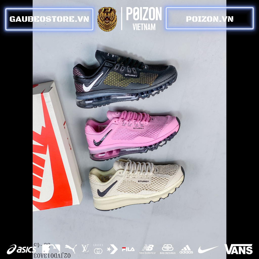 Giày Best Original Quality *like*auth like*authentic Sneaker *_Stussy x Nike_ Air Max 2013 "Fossil"_* JVD013A