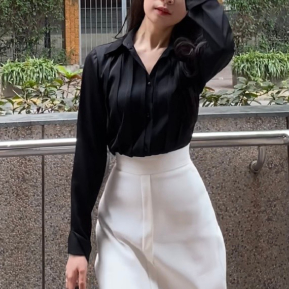 Áo sơ mi xếp ly dài tay MIELY by MIÊN Store