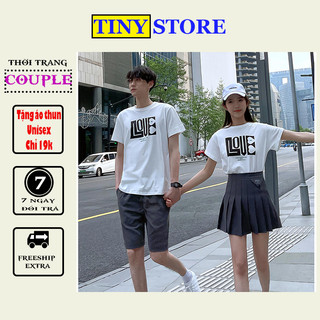 Áo đôi nam nữ chất đẹp, Áo đôi chất thun cotton mã AD028