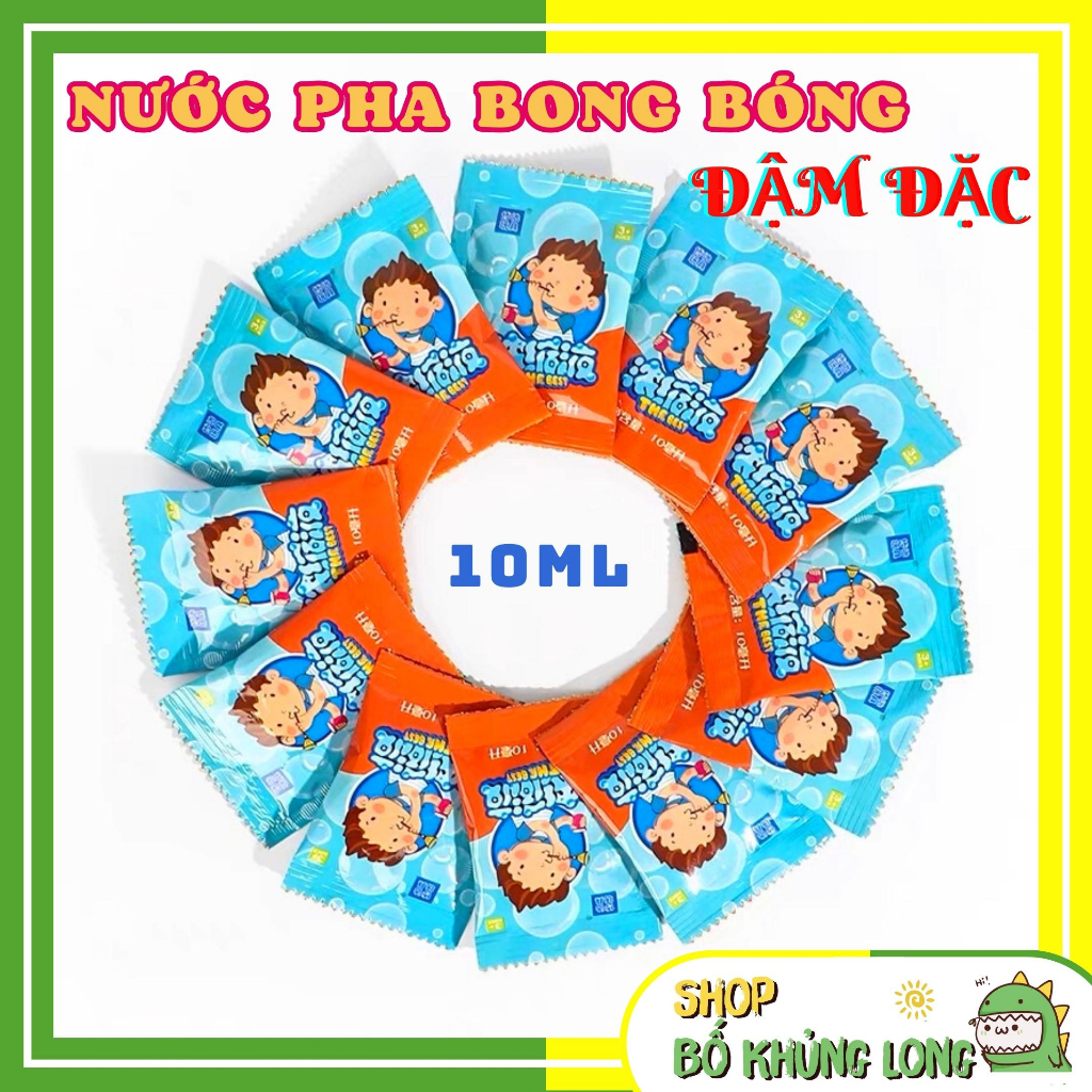 Gói Nước Pha Bong Bóng Xà Phòng Cho Súng Bắn Bong Bóng - Bố Khủng Long