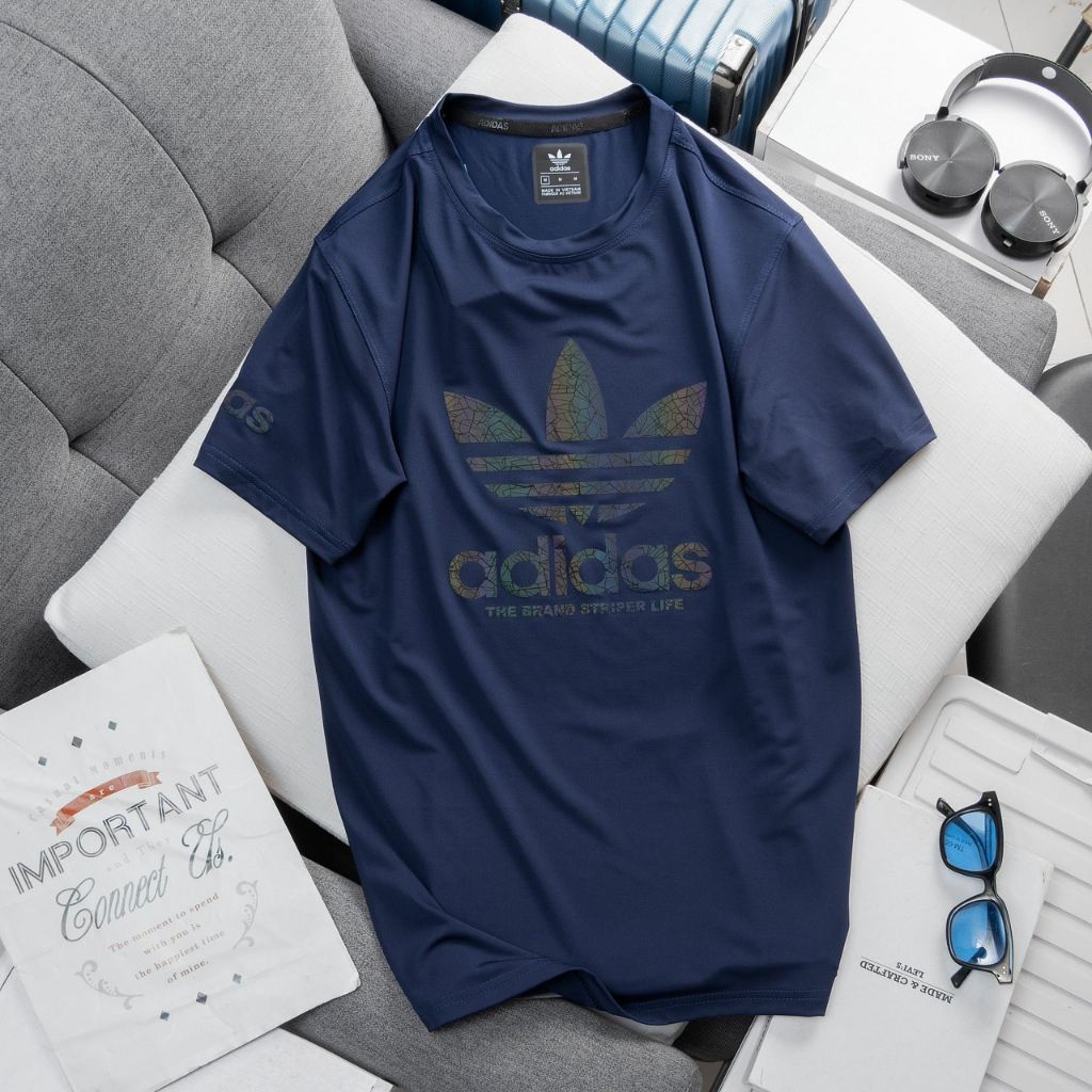 Áo Thun Nam Thể Thao Cổ Tròn Adidas Cotton Form Áo Thiết Kế Thoải Mái Năng Động