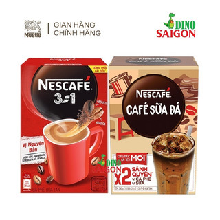 Combo 2 Hộp Cà Phê Hòa tan Nescafe 3in1 Vị Rang đậm Và Vị Cà phê Sữa đá