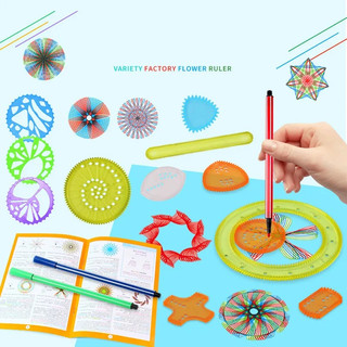 Thước vẽ hình xoắn ốc, thước vẽ sáng tạo, thước vẽ Spirograph nhiều mẫu