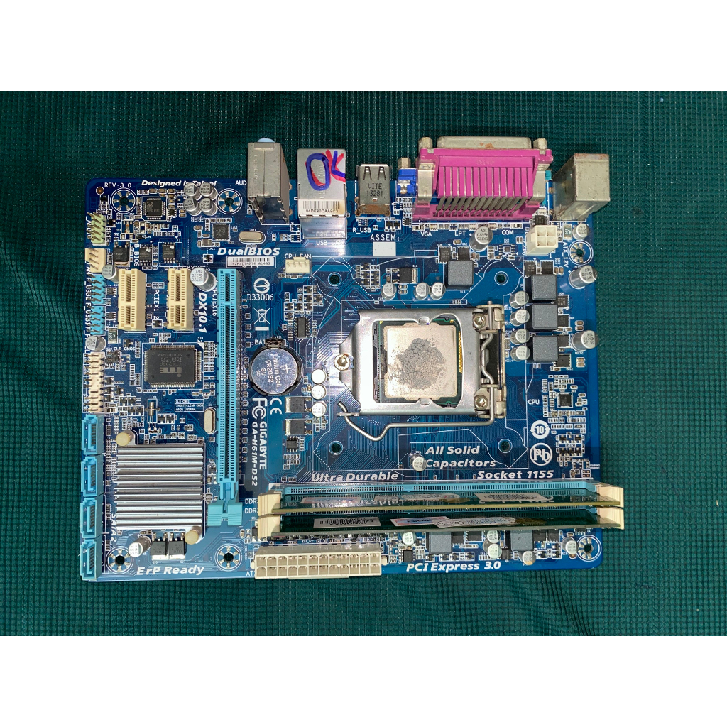 Main Gigabyte/ Asus H61 (TẶNG fe+keo tản nhiệt - pin cmos)