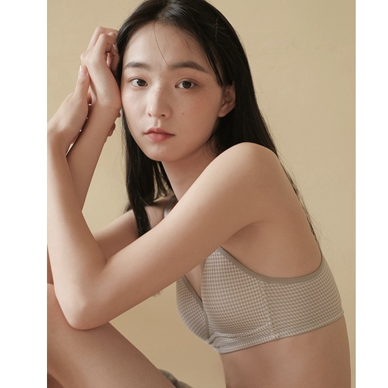 Áo ngực bra nữ kẻ sọc nhiều màu, không gọng ôm ngực mút mềm mỏng, gợi cảm, co giãn Áo lót Missie AT02