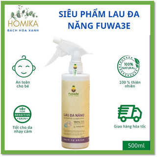 (Siêu Phẩm) Lau Đa Năng Hữu Cơ Tinh Chất Hương Nhu, Bình Xịt Đa Năng Fuwa3e 500ml