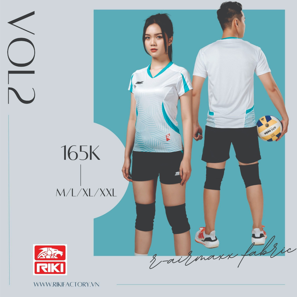 BỘ QUẦN ÁO BÓNG CHUYỀN VOL2 DÀNH CHO NỮ, ÁO ĐÁ BANH, QUẦN ÁO THỂ THAO RIKI SPORT
