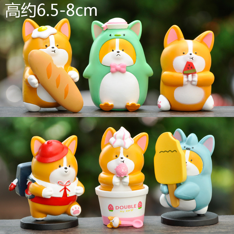 Mô hình tiểu cảnh Corgi Foodie Ráp nhiều kiểu dáng đáng yêu dùng làm mô hình tiểu cảnh, quà tặng bạn bè