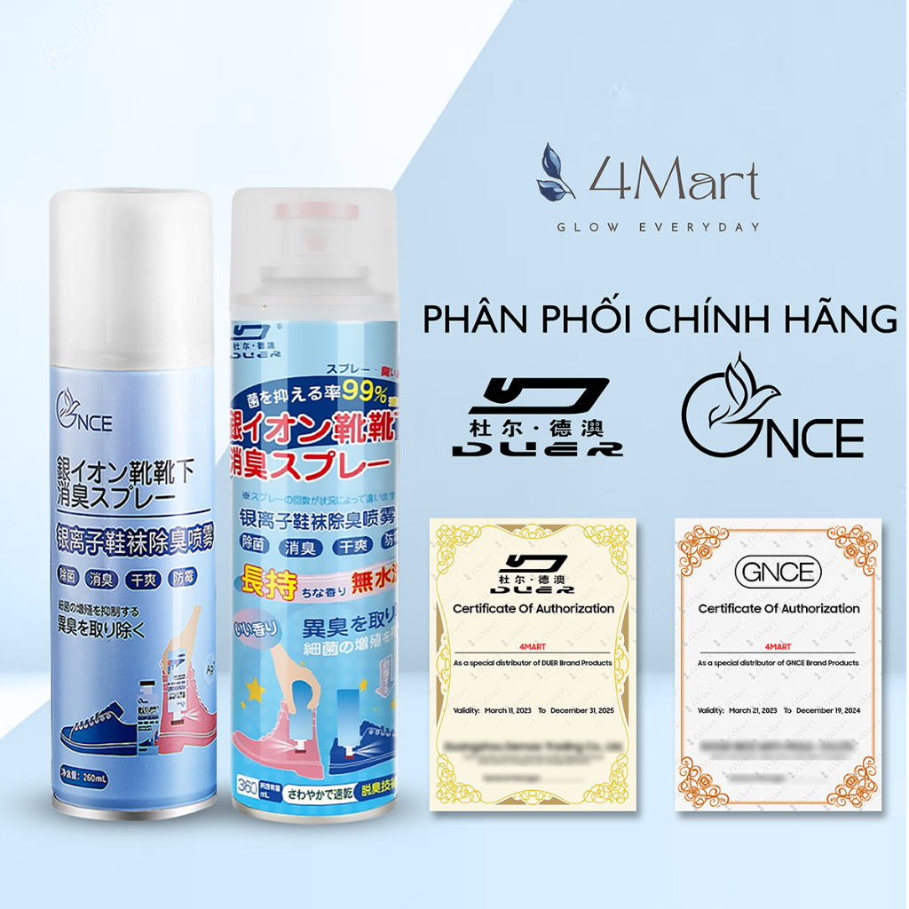 Bình xịt khử mùi hôi giày dép minsu lọ 260ml ion nano Bạc kháng khuẩn, làm thơm tủ dầy, quần áo, vớ đi chân.