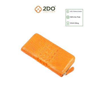 Ví 1 dây kéo nhỏ Da Cá Sấu v01 2DO LEATHER kích thước (19x10x2) Quà Tặng Cho Người Thân, Sang Trọng, Cao Cấp, Siêu Bền