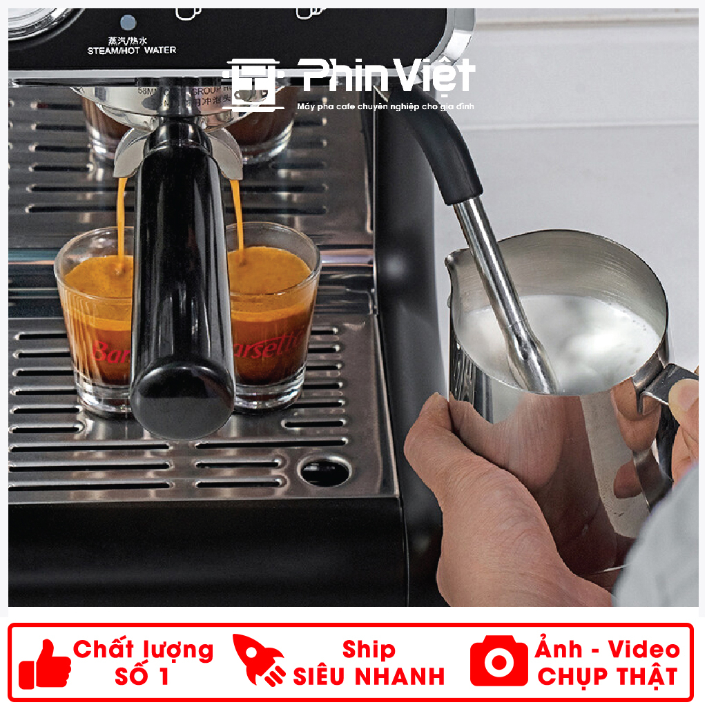 Máy pha cà phê Barsetto BAE 02 dành cho gia đình văn phòng