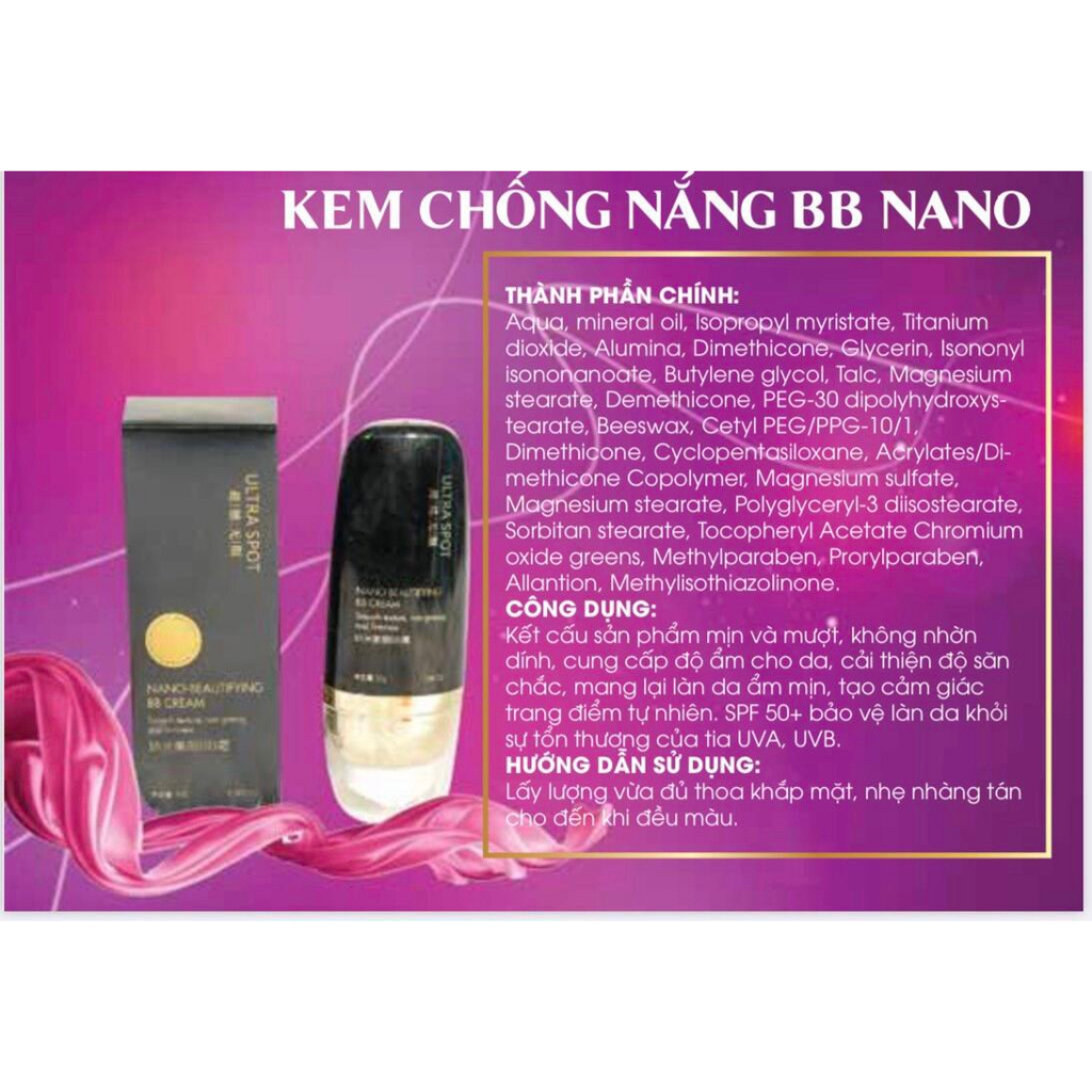 Kem Chống Nắng Nano Beautyfying BB Cream Ultra Spot