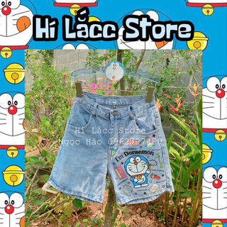 Quần short jean doremon, doraemon