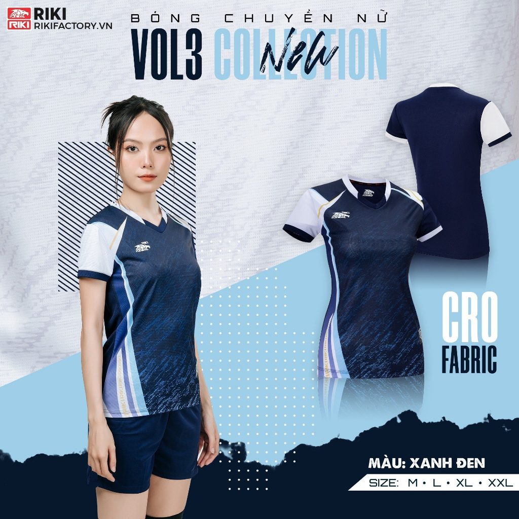 BỘ QUẦN ÁO BÓNG CHUYỀN VOL3 DÀNH CHO NỮ, ÁO ĐÁ BANH, QUẦN ÁO THỂ THAO RIKI SPORT