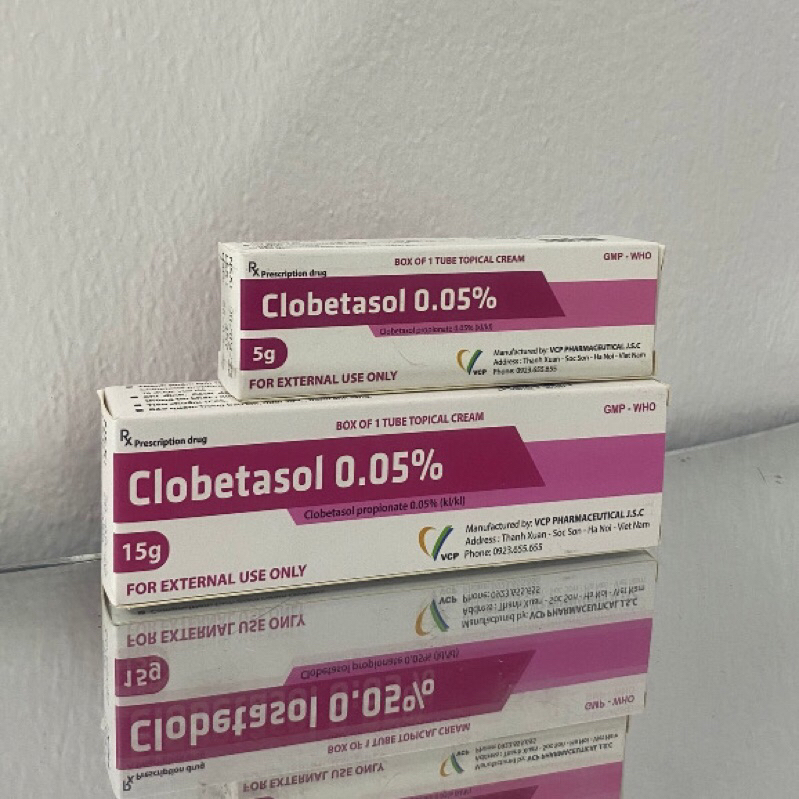 tub bôi viêm da clobetasol 0,05% hộp tub 15g