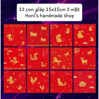 Giấy xếp 2 mặt 15x15cm origami, trang trí nhiều mẫu