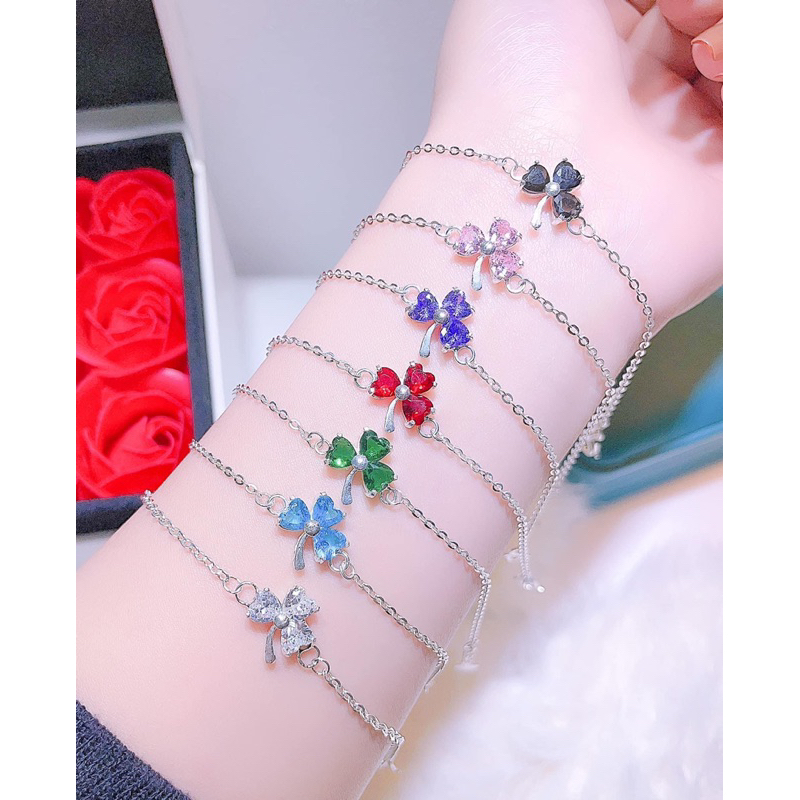Lắc tay bạc ta cỏ 3 lá, cỏ 3 lá may mắn