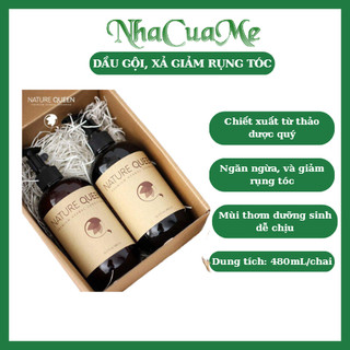 Nature Queen giá sỉ - Bộ dầu gội xả nuôi dưỡng tóc và ngăn rụng tóc từ thảo dược 480ml