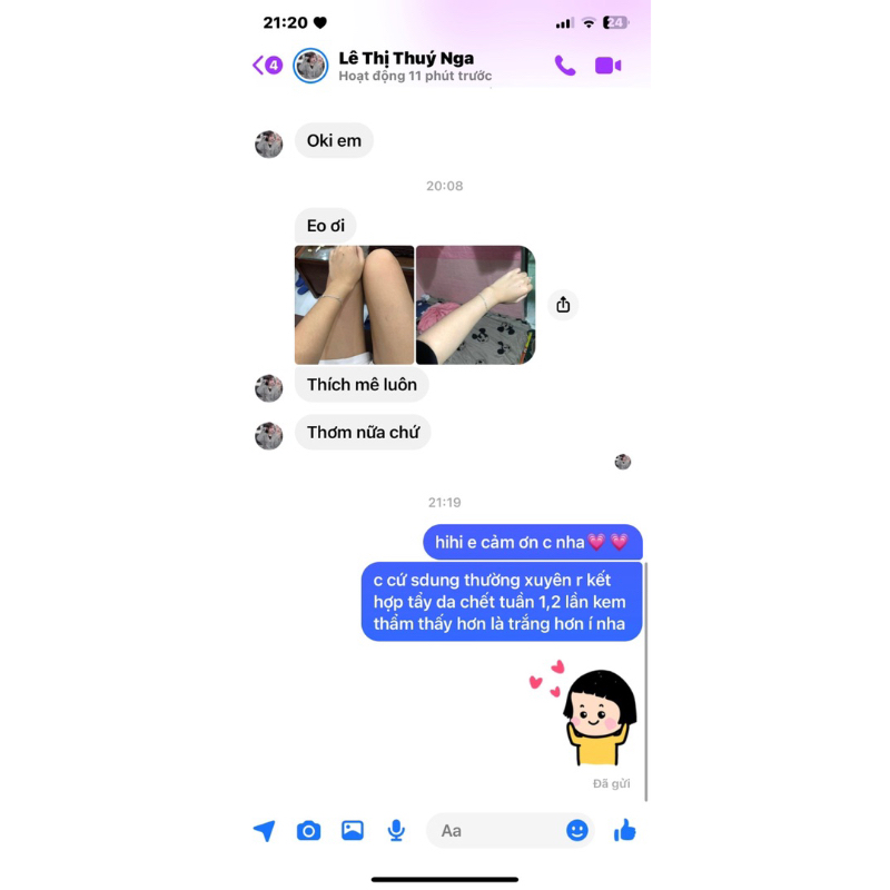 Kem body alpha arbutin