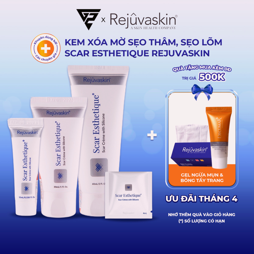 Kem xóa Sẹo Thâm, lấp đầy Sẹo Rỗ, Sẹo Lõm Scar Esthetique Rejuvaskin