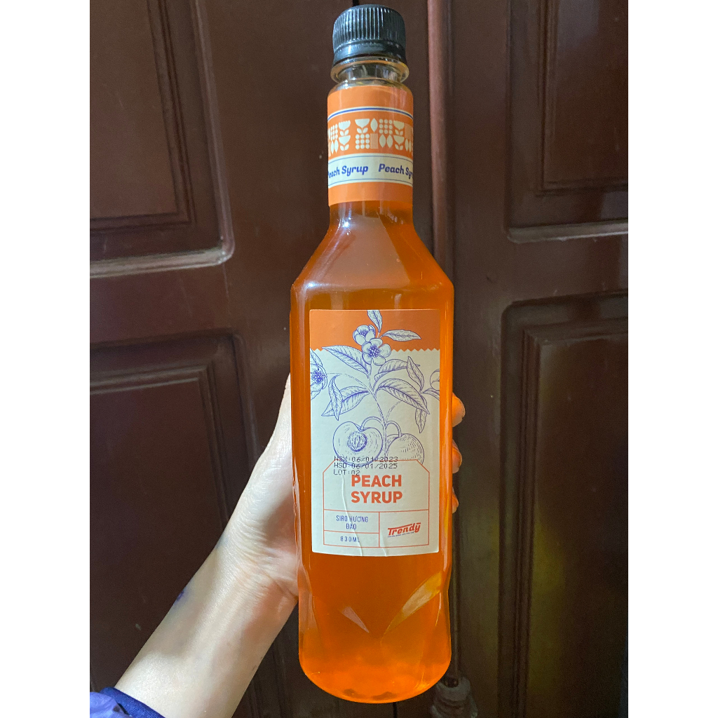 Siro Đào Trendy chai 830ml