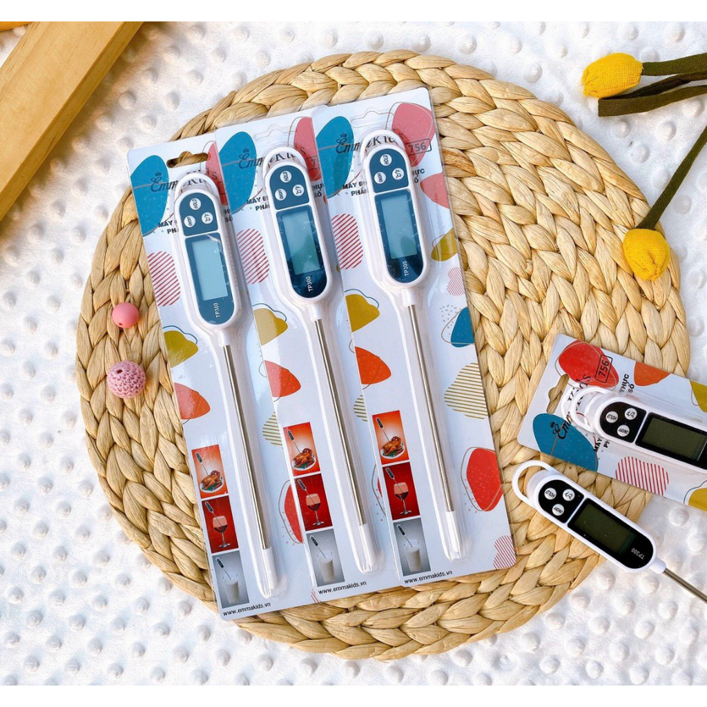 Que đo Emma Kids đo nước pha sữa -  nhiệt độ thực phẩm nấu ăn, làm bánh, nước tắm cho bé
