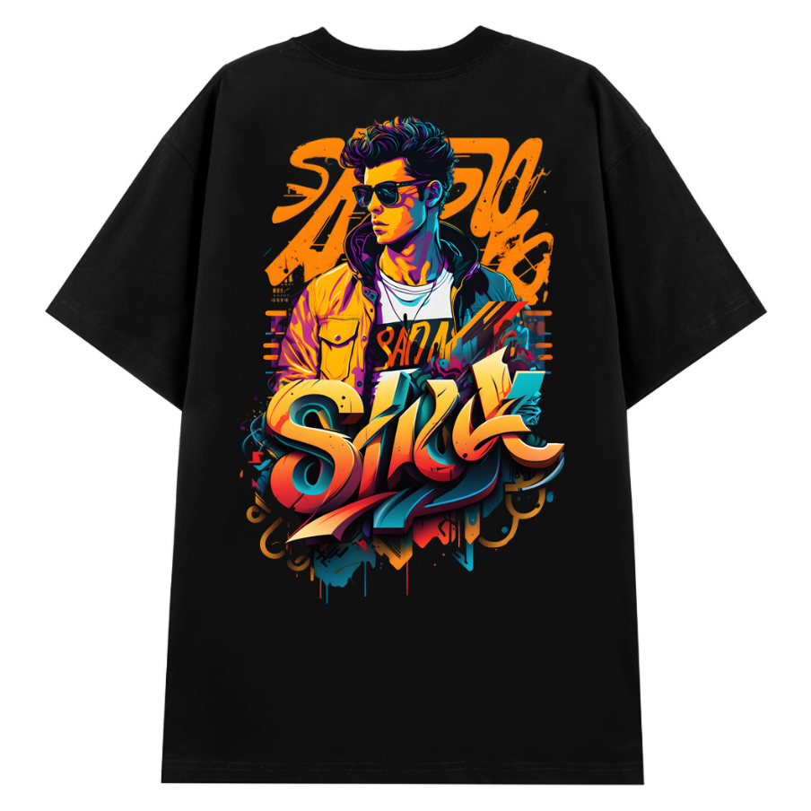 Áo thun STREET STYLE SS7 form rộng tay lỡ nam nữ Local Brand DOPIE 100% cotton Oversized