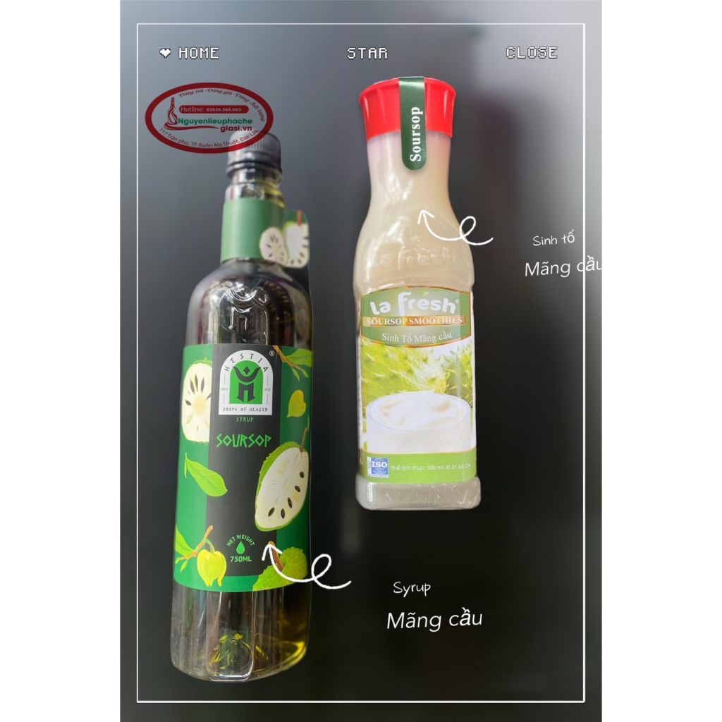 Bộ combo trà mãng cầu