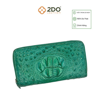 Ví 2 dây kéo Da Cá Sấu v02 2DO LEATHER kích thước (19*10*4) Quà Tặng Cho Người Thân, Sang Trọng, Cao Cấp, Siêu Bền